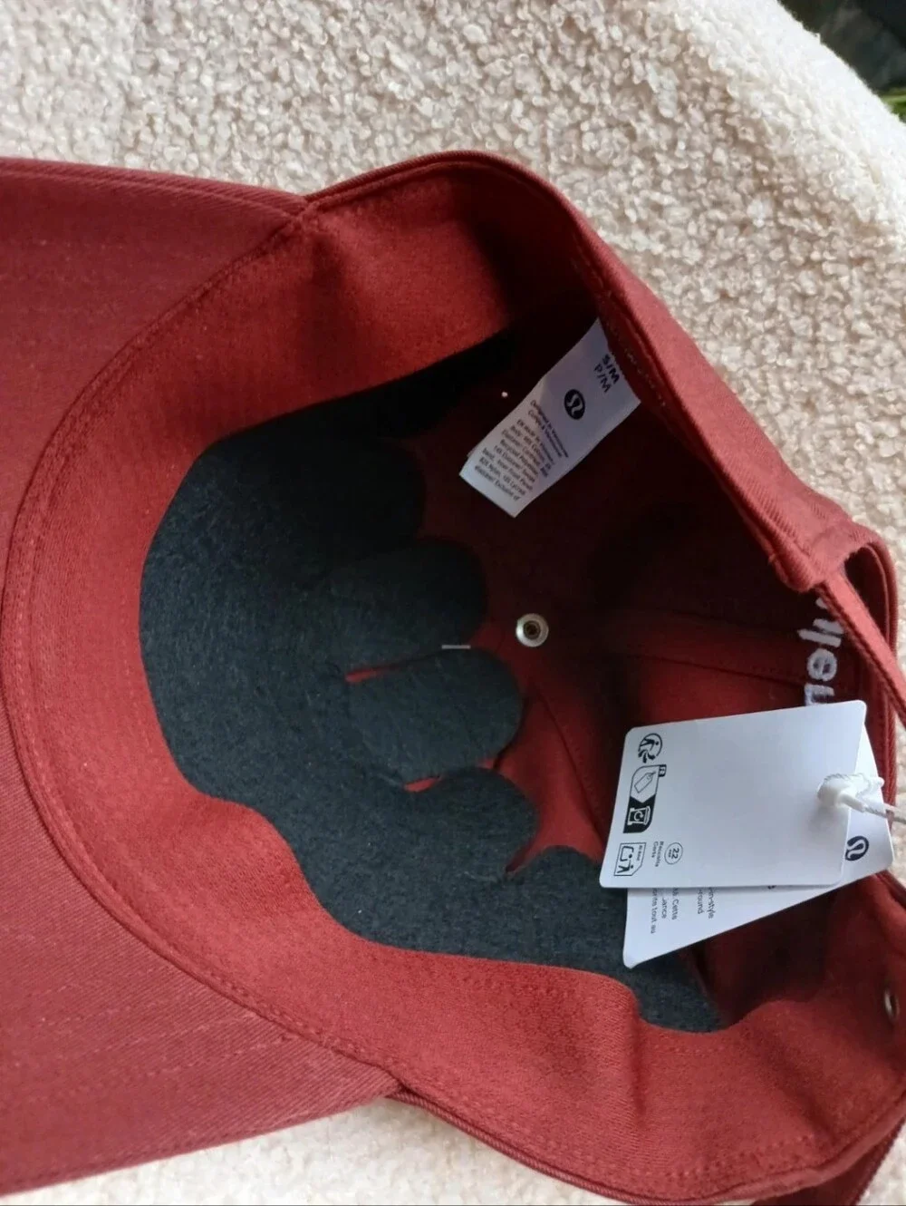 lululemon athletica  Cap in Maroon with Navy Chenille Lettering